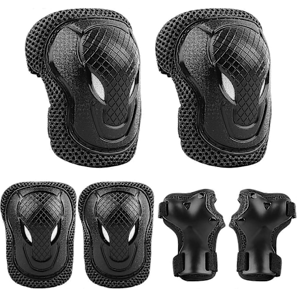 3-8 år Barn/Ungdom Knä- och Armbågsskydd Set, för Rullskridskor Skateboard Scooter Inlines Cykling, Svart