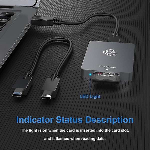 Cfexpress Typ A Kortläsare Usb3.1 Gen2 Adapter 10gbps För Windows Xp Med Kabel För Slr