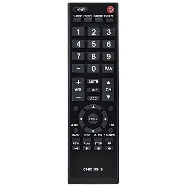 Ny CT-RC1US-18 Fjärrkontroll För Toshiba 32L220U19 TV 32L310U20 55L510U18