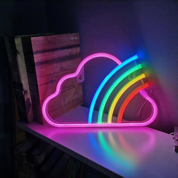 LED Neonljus, 1 st Livfullt Mönster och Utmärkt Hantverk, Mycket Synligt och Lätt att Använda, Perfekt för Butiksfönster, Väggdekoration