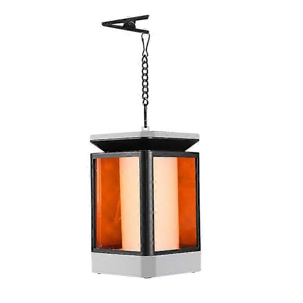 Solarlampa Utomhuslykta Med Flameffekt Lyktkrona Dekoration