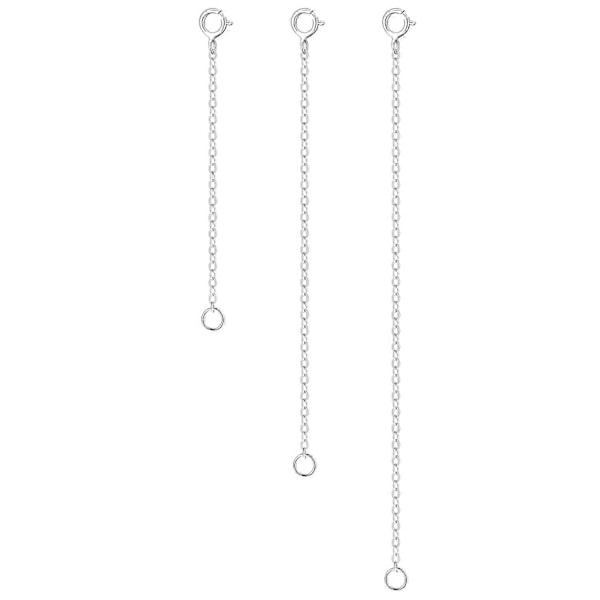 925 sterling silver förlängningskedja för kvinnor, kedjeförlängning för att förlänga dina halsband och armband