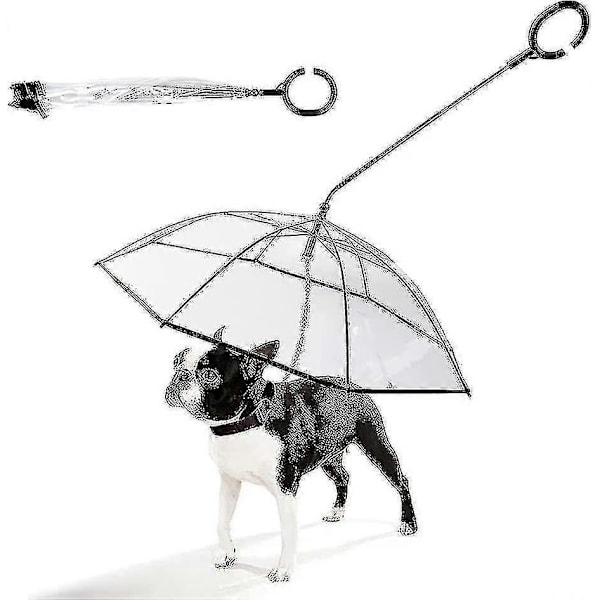 Trend Husdjur Hund C-form Handtag Justerbart Paraply Regntätt Snösäkert