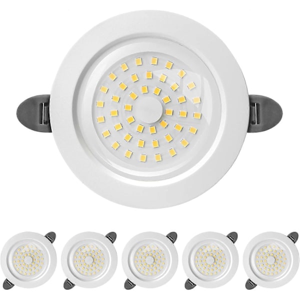Infälld LED Spotlight, IP44 Inomhus LED Spotlight, Extra Platt Infälld Spotlight 28mm, 9W 900lumen Motsvarande 90W Glödlampa, Kallvit 6000K, f