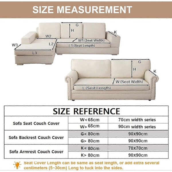 Tjockt Kaninplysch Sofföverdrag 1 2 3-sits, L-form Supermjuka Fuskpäls Sofföverdrag (Khaki, 70 * 150cm Armstöd eller Ryggstöd)