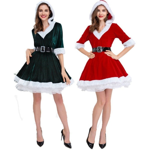 Festklänning Julklänning för föreställningar och fester Pr red