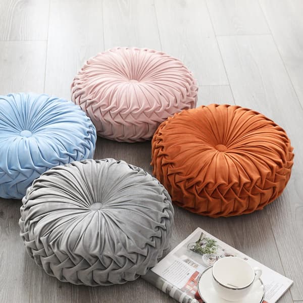 Bekväm Fylld Vikmönster Rund Hjul Kudde För Barn
