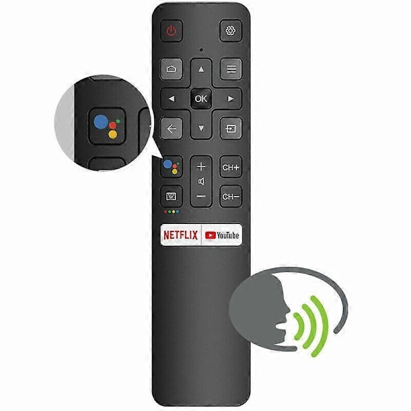 RC802V FNR1 Fjärrkontroll för TCL Smart Voice TV Netflix 40S6500FS