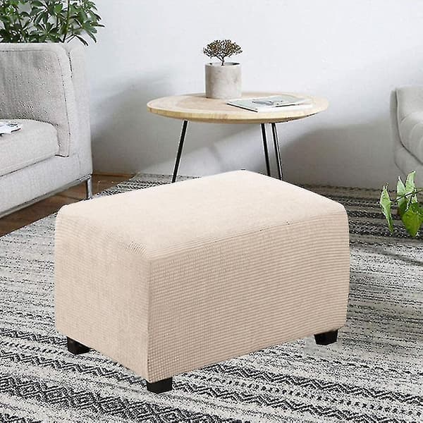 Bekväm Stretch Ottoman Överdrag Fällbar Förvaringspall Möbel