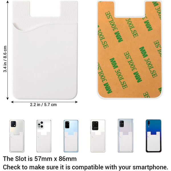 3st mobiltelefonkorthållare plånbok, silikon Ultra-
