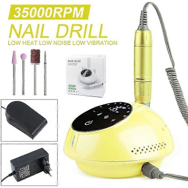 40000rpm Nagelborr Manikyr Maskin med HD Display Elektrisk Nagelborr Fräs Hög Hastighet N