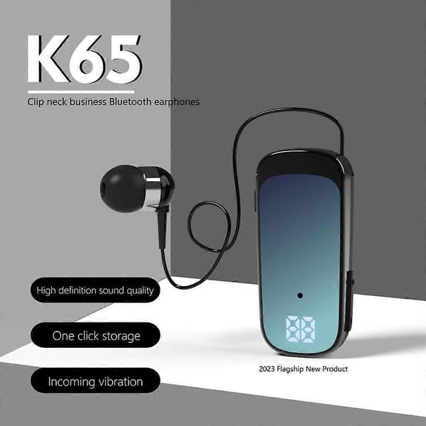 20 timmars arbetstid Mini Trådlöst Bluetooth Headset Handsfree Samtalspåminnelse Vibrationsheadset