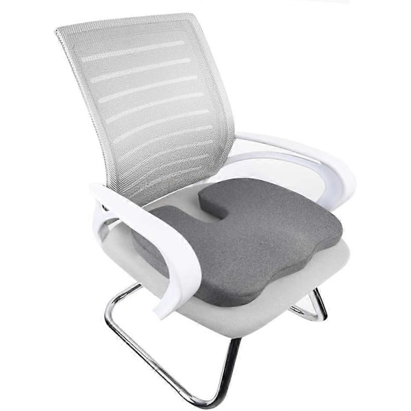 Memory Foam Sittdyna Svart U-Form Grå
