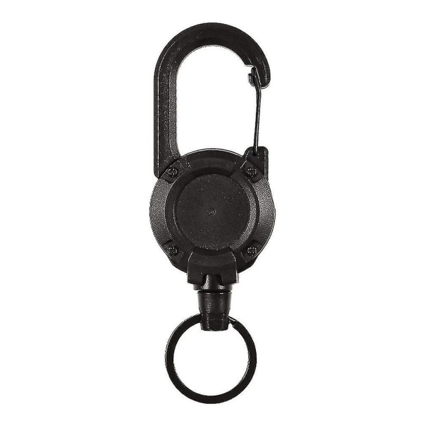 Utfällbar stålrep för utomhusbruk Luya Tactical Keychain Stöldskydd H Black 1 pcs