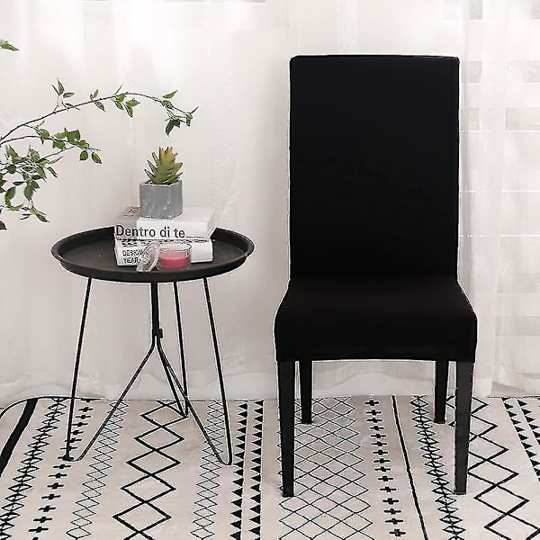 Stolsöverdrag för Matsalsstolar Hög Rygg Polyester Spandex Elastiska Stolsöverdrag