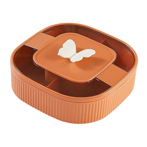 Delad Bricka Snacksbricka Återanvändbar Soffbord Orange, Fjärilshandtag