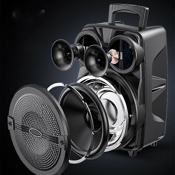 12 tums utomhus bluetooth-högtalare ljudkolumn 80W hög effekt plug-in kort U-disk trådlös subwoofer