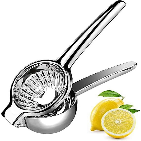 Manuell juicepress i rostfritt stål, manuell citruspress för att pressa citroner och lime, apelsiner, grönsaker