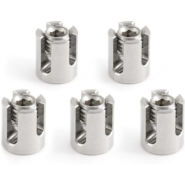 5-pack Rostfria Vajerlås (A4) - För 2mm Vajer - M8 (För 2mm Vajer)