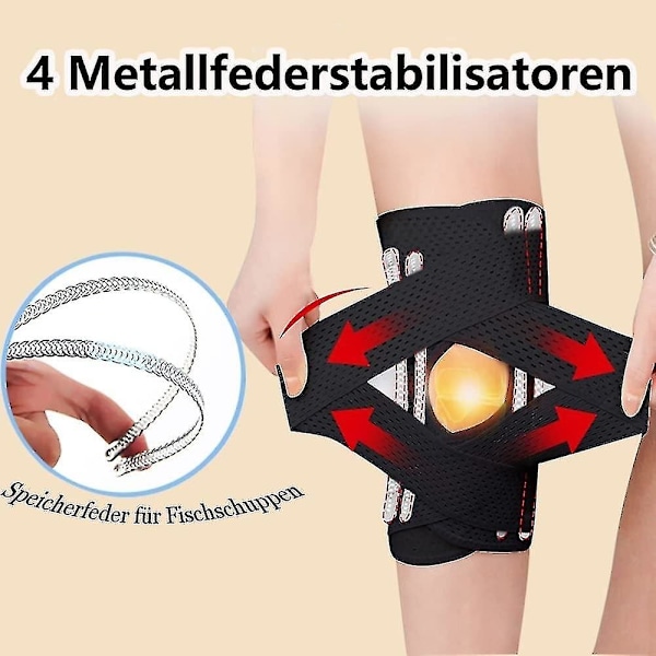 XL Knästöd med Sidostabilisator för Knäsmärta Meniskskada Artrit Skada Återhämtning Justerbar