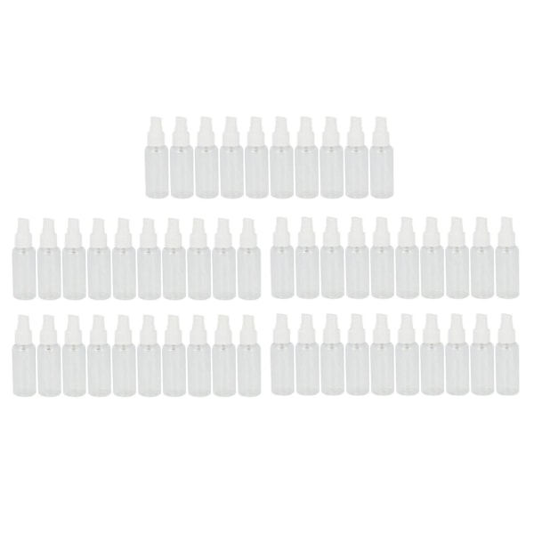 50 Stycken 50ml Sprayflaskor Plast Tom Påfyllningsbar Atomizerflaska