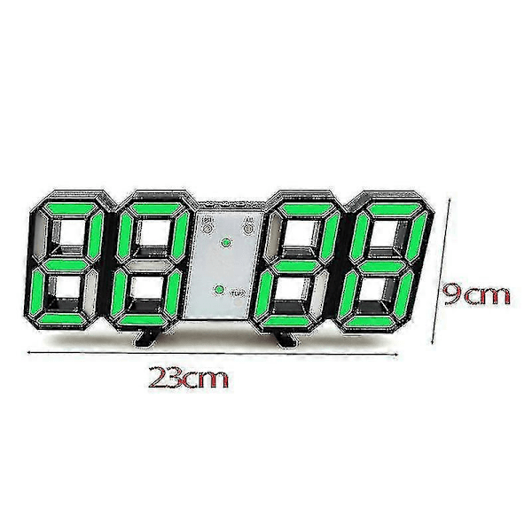 Digital Väckarklocka Modern Design 3d Led Hängande Väggklocka