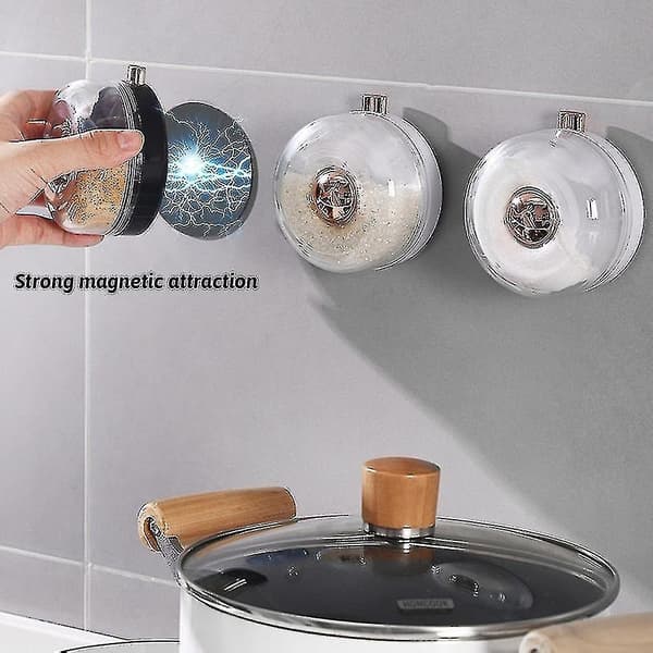 Väggmonterad magnetisk kryddburk köksartiklar