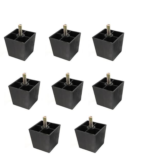 5 cm Soffben i Plast för Möbelben Fyrkantiga Möbeltassar 8-pack