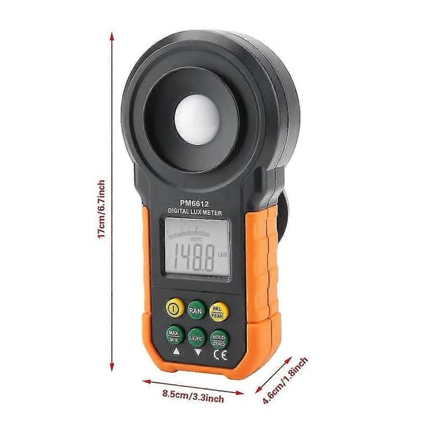 Pm6612 Högprecisions Digital Luxmätare Luxmeter 0-200000
