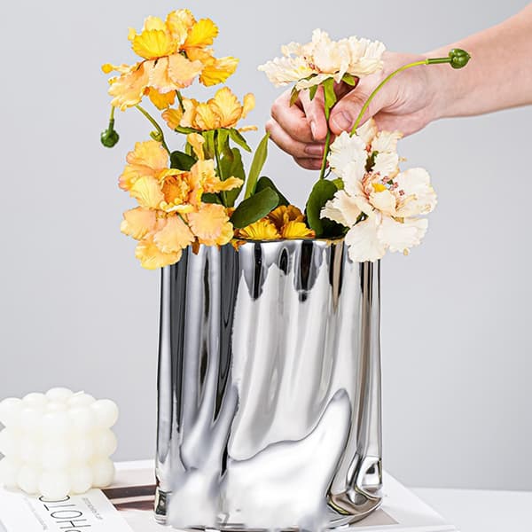 Keramisk Vas Modern Blomvas Minimalistisk Abstrakt Heminredning