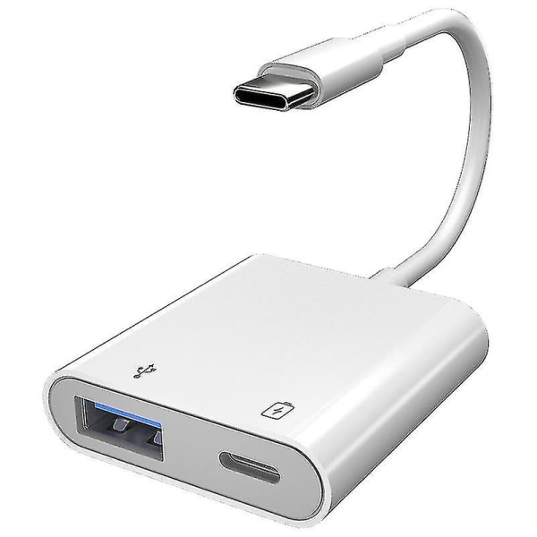 Typ C-adapter med USB C Otg, separator 2 i 1 för Samsung S21 S