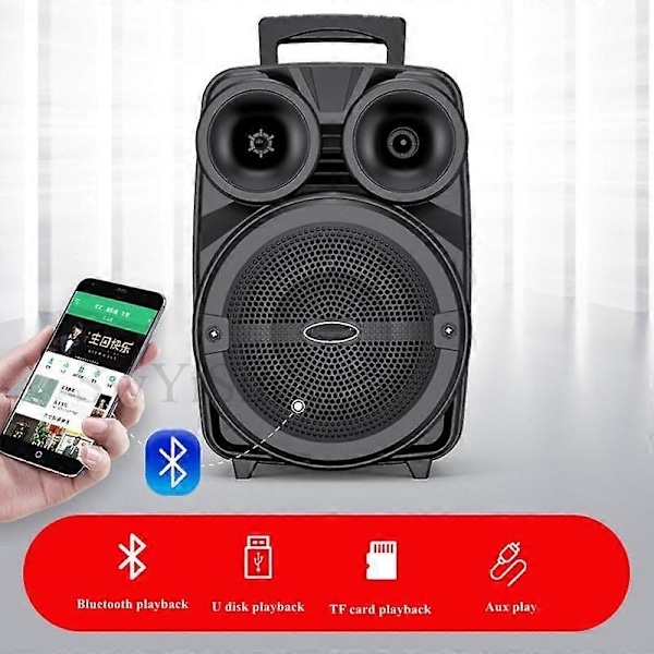 12 tums utomhus bluetooth-högtalare ljudkolumn 80W hög effekt plug-in kort U-disk trådlös subwoofer