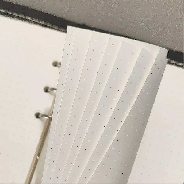 A5 Refillpapper, 3-pack Refillpapper, Rutat, 6 Håls Refill Blankt Papper, Pärmfyllnadspapper 135 Ark 270 Sidor för 6-Rings Portfolio, A5