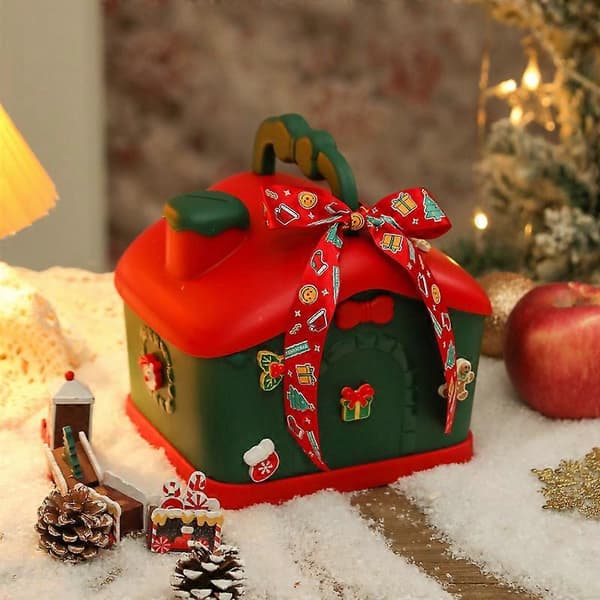 Julklappsbox, jul förvaringsbox för barn, spargris, julaftons äppellåda