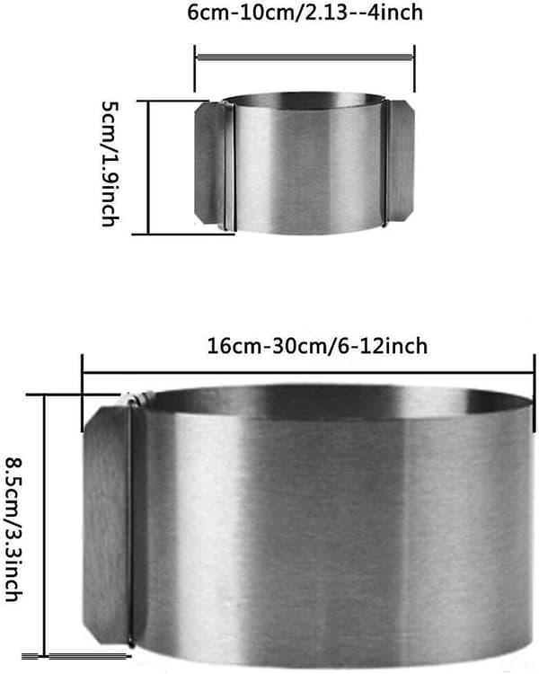 Justerbar 15-30 cm Cirkel Kakform