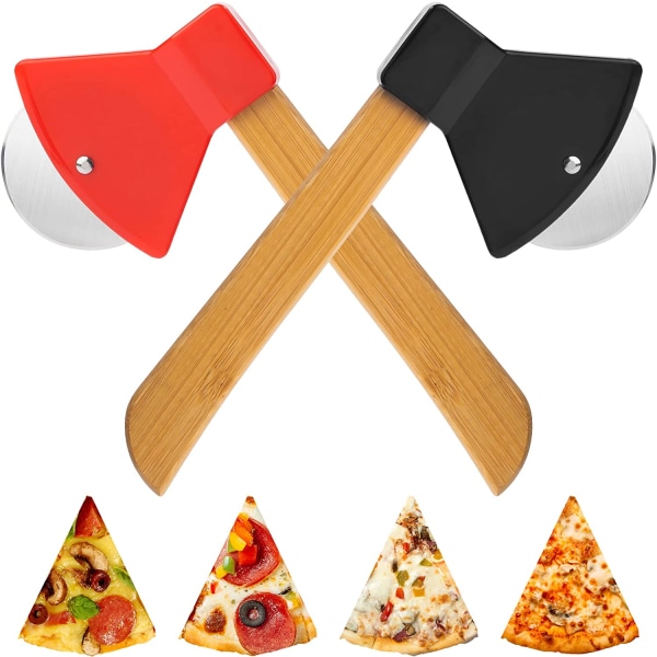 2 stycken kreativ pizzaskärare med yxformad pizzaskärare