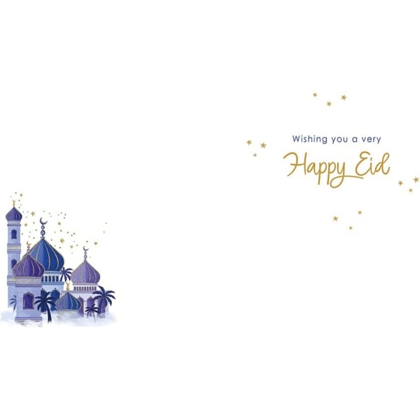 Regal Publishing Happy Eid Mubarak-kort, 7 x 5 tum, C88414, Bl