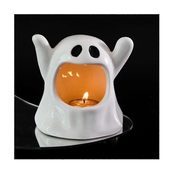 2-pack Halloween Ljusstakar Keramiska Hem Bordsskiva Ljusstakar Heminredning Aromaterapi Ljus