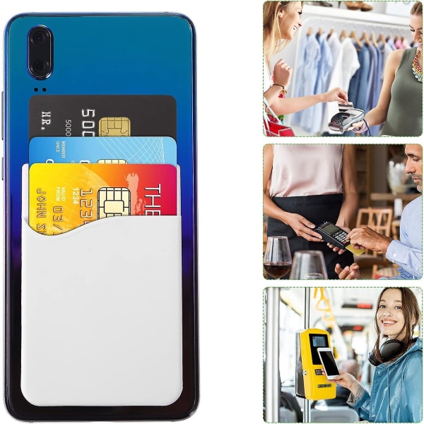 3st mobiltelefonkorthållare plånbok, silikon Ultra-