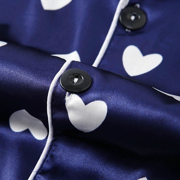 7 Delar Dam Pyjamas Set Faux Siden Pyjamas Dam Pyjamas Sovkläder Set Vår Sommar Hemmakläder Nattkläder Set Dam Bekväm Bomull Gåva Mstyle1