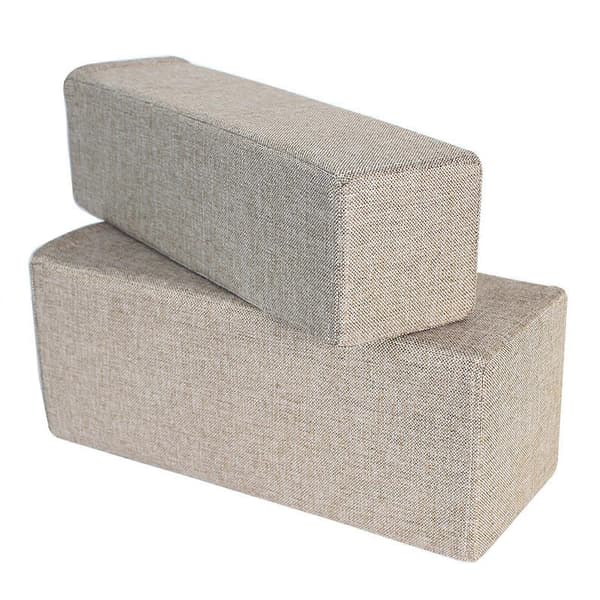 Beige Soffkudde Armstöd Sängläsning Mjuk Ergonomisk Praktisk Högdensitetsskum