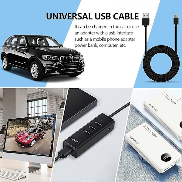Elektrisk Luftpump, Elektrisk Inflator, Snabb Uppblåsning/Tömning 3 Munstycken Och 5V USB-Adapter