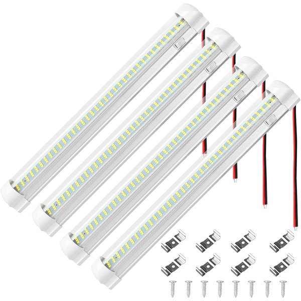 12V LED-bar inomhus, 108 LED-ljusstav med strömbrytare (4pack)