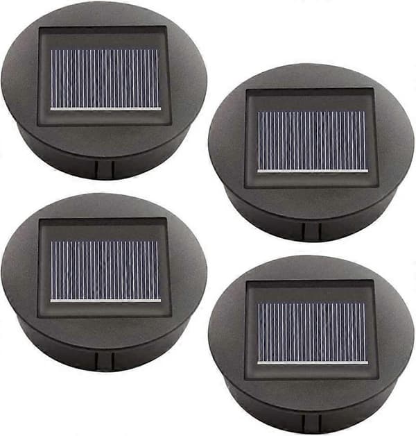 4-pack Solcellslampor Ersättning med LED-lampor, Solcellstaklampor Ersättning, LED Solpanel Sha