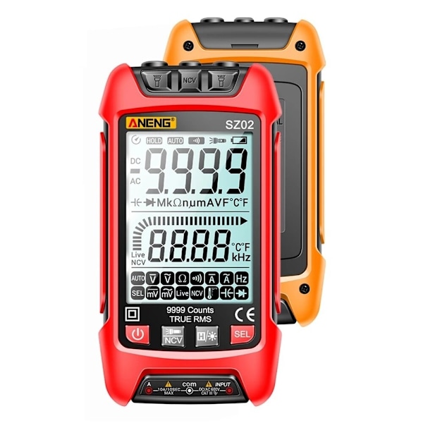 ANENG SZ02 9000 Räknar Auto Range True RMS Digital Multimeter Hög Precision Resistans Frekvens Kondensator Testare