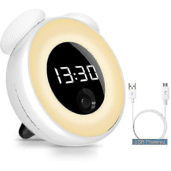 2023-rörelsesensor Sunrise Väckarklocka med Dimbar Auto-off Nattlampa, Digital LED