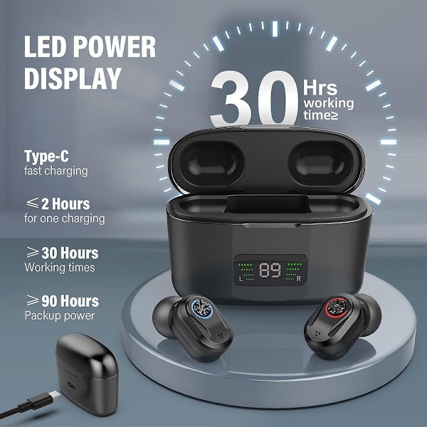 Hörselförstärkare för hörselskadade äldre med LED-display