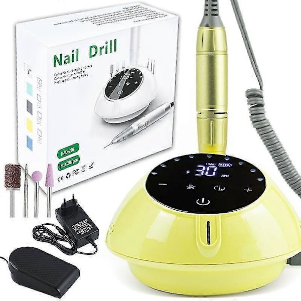 40000rpm Nagelborr Manikyr Maskin med HD Display Elektrisk Nagelborr Fräs Hög Hastighet N
