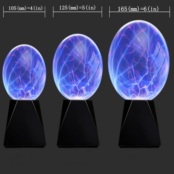 Touch & Sound Activated, Glas Plasma Ball Party magisk boll ele