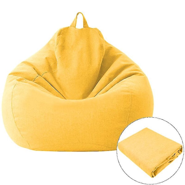 Sittsäck Överdrag Lazy Sofa Bekväm Enfärgad Lounger Sittsäck Sofföverdrag För Vardagsrum Hem